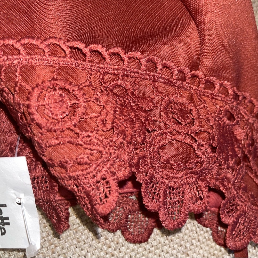 Charlotte Russe Rust Lace Bodysuit - Picture 3 of 5